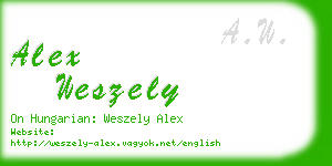 alex weszely business card